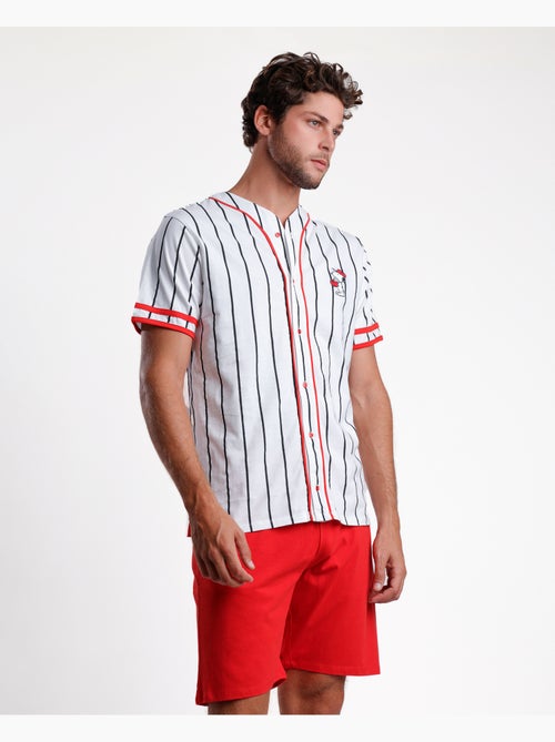 PEANUTS Pijama Abierto Manga Corta Snoopy Strike para Hombre - Kiabi