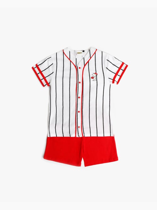PEANUTS Pijama Abierto Manga Corta Snoopy Strike para Niño - Kiabi