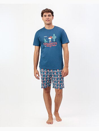PEANUTS Pijama Manga Corta Cowboy Club para Hombre