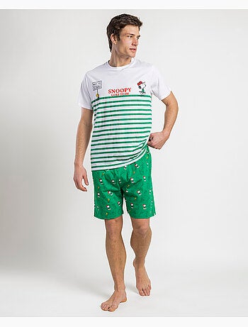 PEANUTS Pijama Manga Corta Golf Team para Hombre