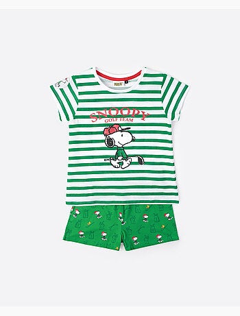 PEANUTS Pijama Manga Corta Golf Team para Niña