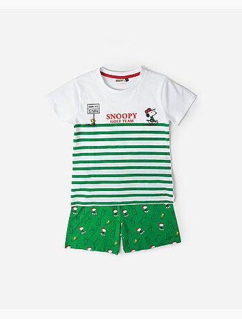PEANUTS Pijama Manga Corta Golf Team para Niño