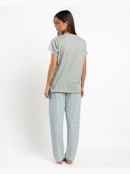 PEANUTS Pijama Manga Corta Love Green para Mujer - Kiabi PEANUTS Pijama Manga Corta Love Green para Mujer - Kiabi