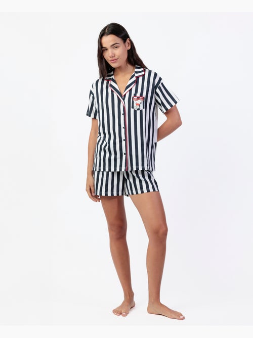 PEANUTS Pijama Manga Corta Love Sailor para Mujer - Kiabi PEANUTS Pijama Manga Corta Love Sailor para Mujer - Kiabi