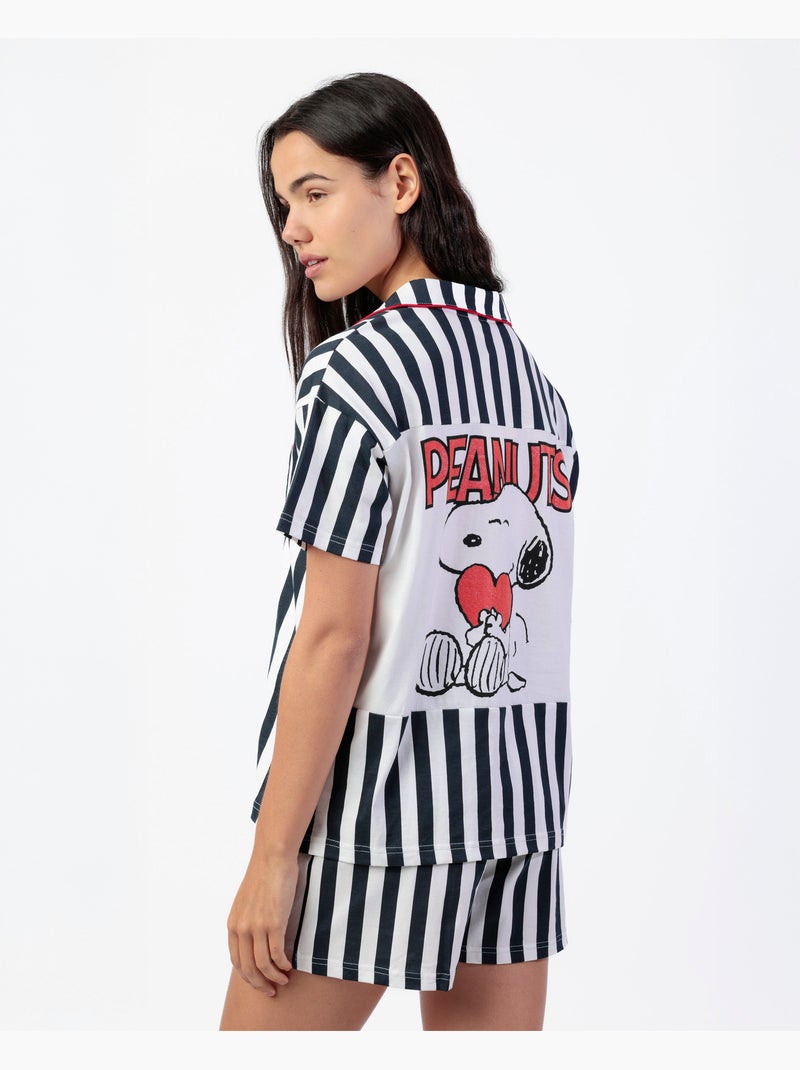 PEANUTS Pijama Manga Corta Love Sailor para Mujer Azul marino - Kiabi