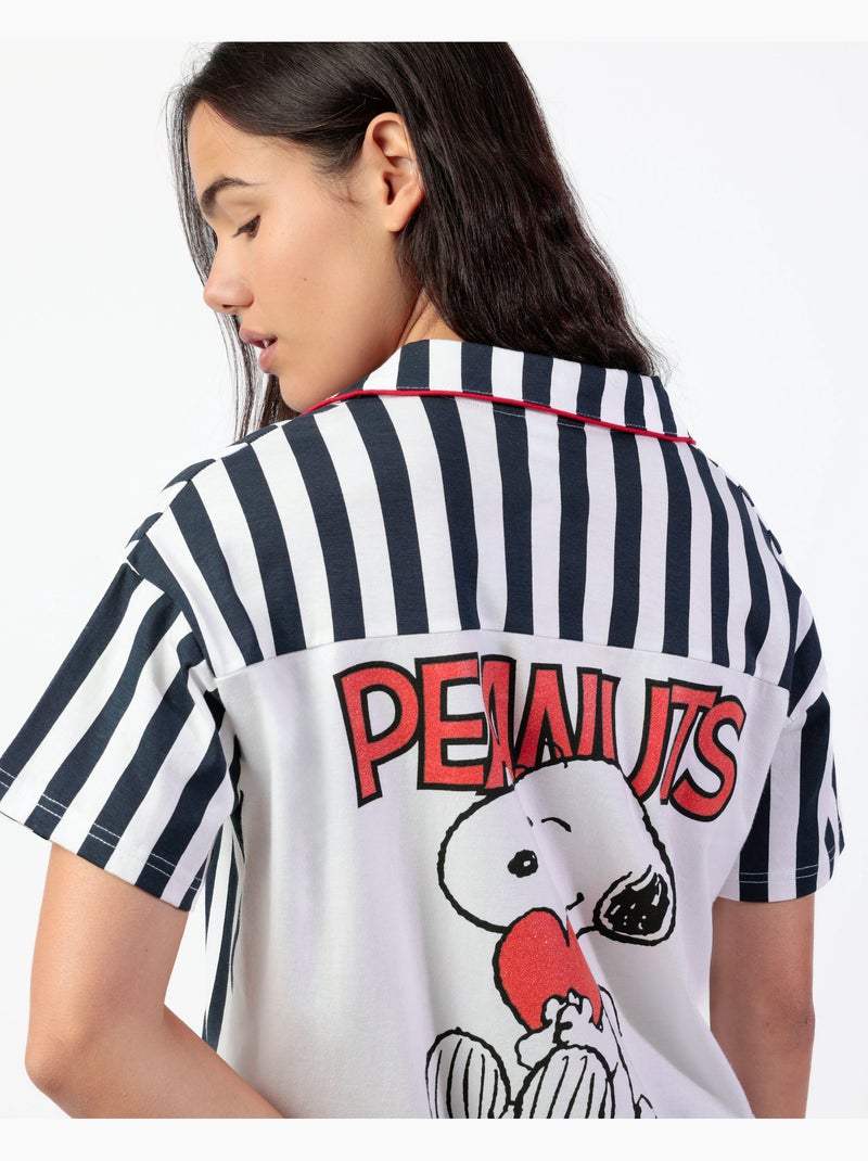 PEANUTS Pijama Manga Corta Love Sailor para Mujer Azul marino - Kiabi