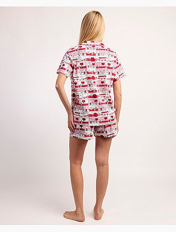 PEANUTS Pijama Manga Corta Love Valentines para Mujer