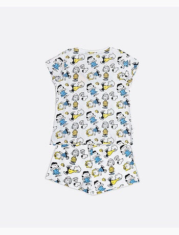 PEANUTS Pijama Manga Corta Party Friends para Niña