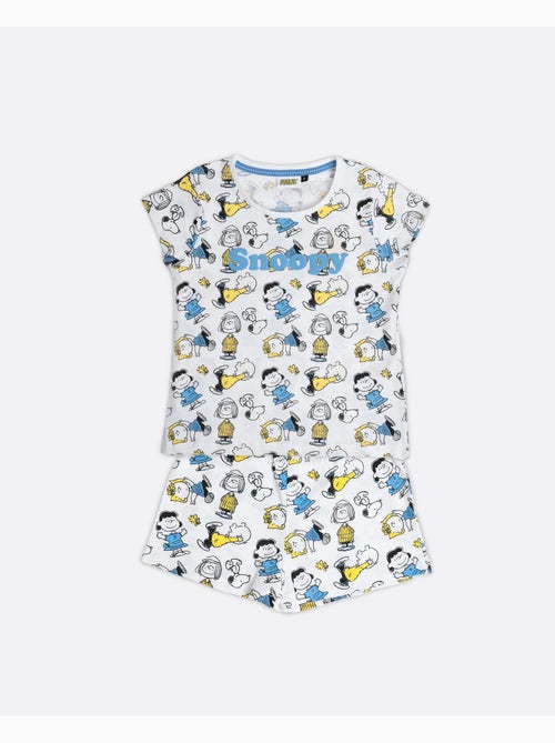 PEANUTS Pijama Manga Corta Party Friends para Niña - Kiabi PEANUTS Pijama Manga Corta Party Friends para Niña - Kiabi