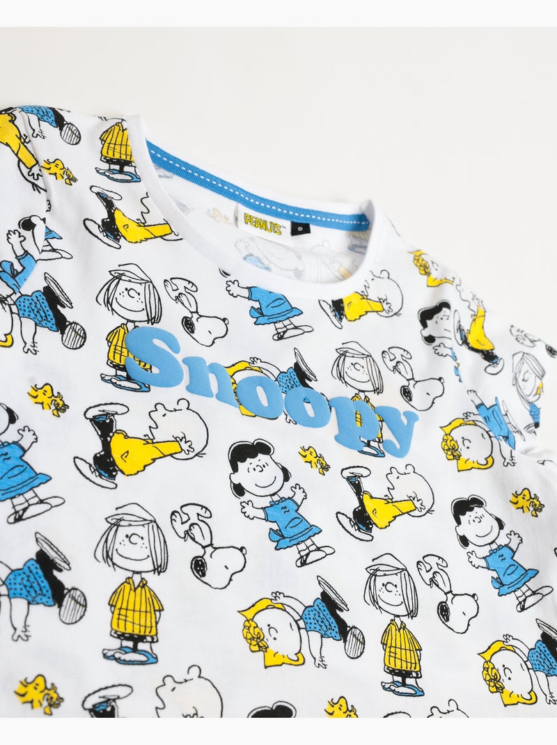 PEANUTS Pijama Manga Corta Party Friends para Niña Blanco - Kiabi