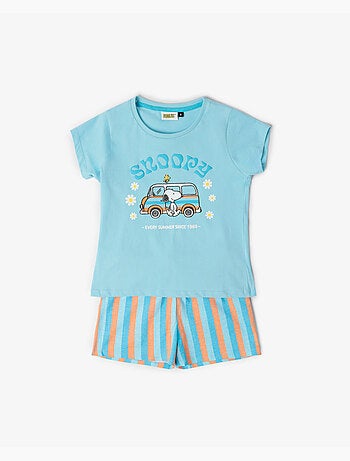 PEANUTS Pijama Manga Corta Snoopy Van para Niña