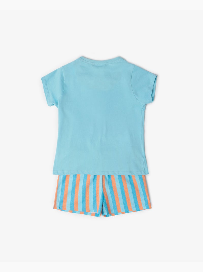 PEANUTS Pijama Manga Corta Snoopy Van para Niña Azul - Kiabi