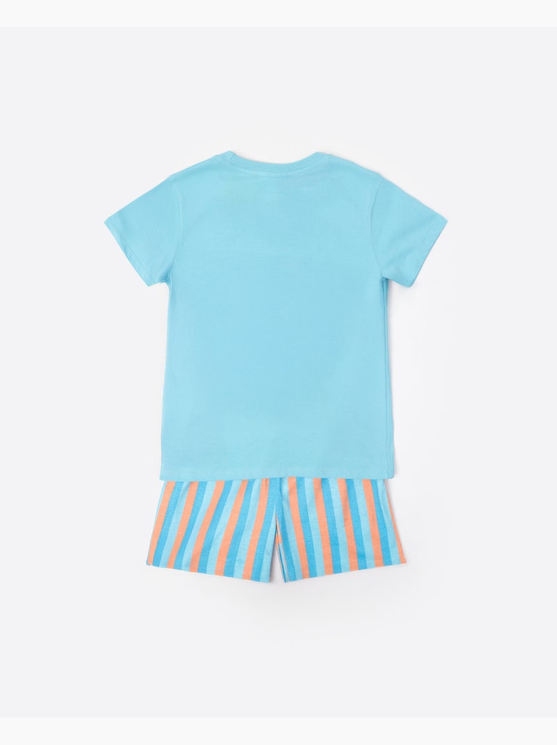 PEANUTS Pijama Manga Corta Snoopy Van para Niño Azul - Kiabi