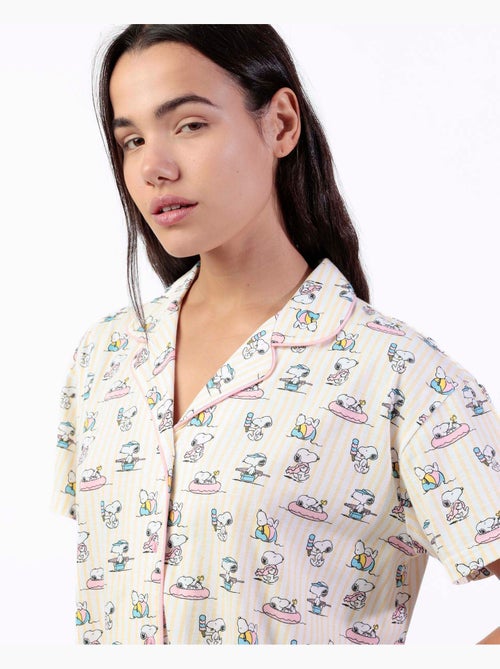 PEANUTS Pijama Manga Corta Summer Break para Mujer - Kiabi PEANUTS Pijama Manga Corta Summer Break para Mujer - Kiabi