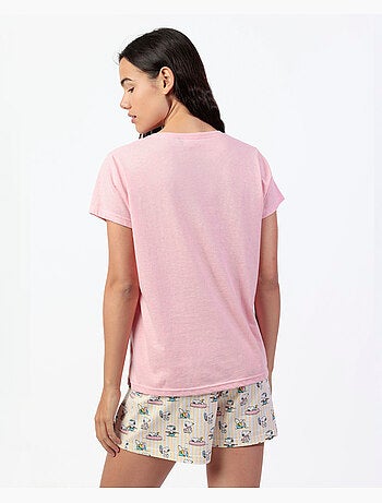 PEANUTS Pijama Manga Corta Summer Break para Mujer