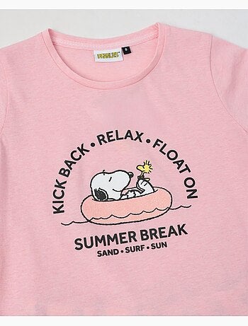 PEANUTS Pijama Manga Corta Summer Break para Niña