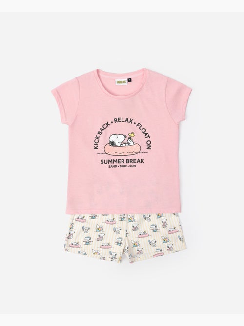 PEANUTS Pijama Manga Corta Summer Break para Niña - Kiabi PEANUTS Pijama Manga Corta Summer Break para Niña - Kiabi