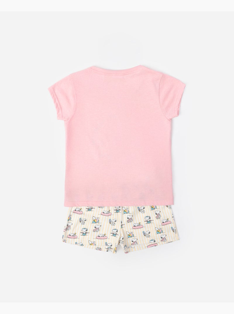 PEANUTS Pijama Manga Corta Summer Break para Niña Rosa - Kiabi