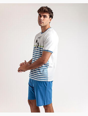 PEANUTS Pijama Manga Corta Tennis Club para Hombre