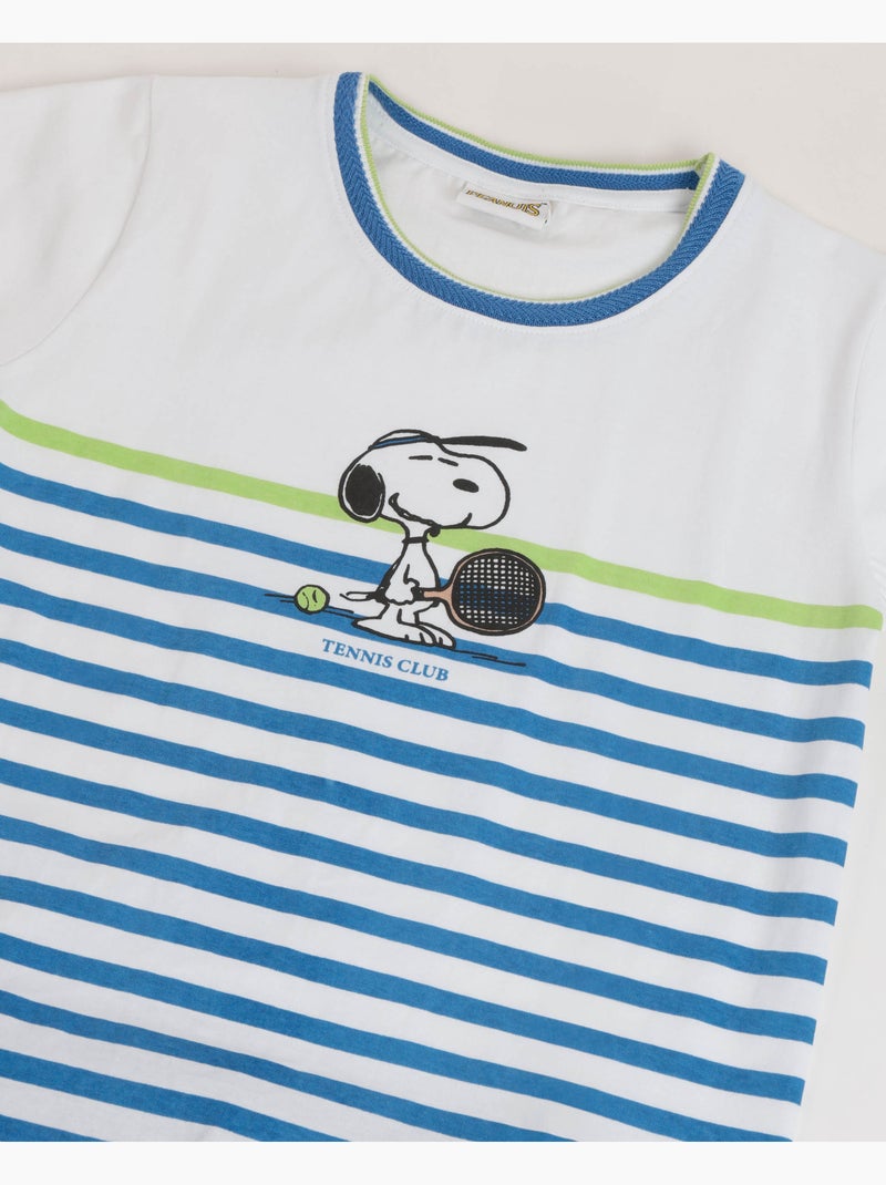 PEANUTS Pijama Manga Corta Tennis Club para Niño Azul - Kiabi