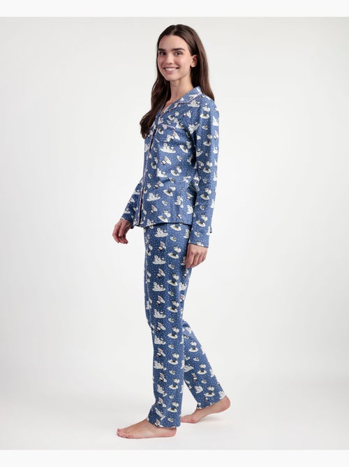 PEANUTS Pijama Manga Larga Abierto Snow Drift para Mujer - Kiabi PEANUTS Pijama Manga Larga Abierto Snow Drift para Mujer - Kiabi