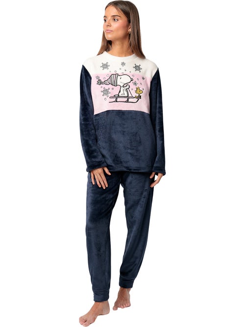 PEANUTS Pijama Manga Larga Calentito Snow Drift para Mujer - Kiabi PEANUTS Pijama Manga Larga Calentito Snow Drift para Mujer - Kiabi