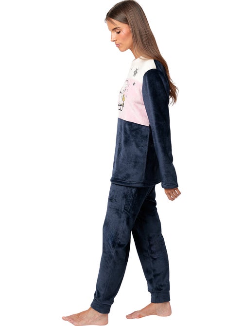 PEANUTS Pijama Manga Larga Calentito Snow Drift para Mujer - Kiabi PEANUTS Pijama Manga Larga Calentito Snow Drift para Mujer - Kiabi