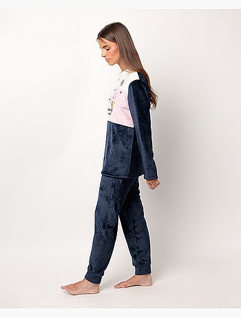 PEANUTS Pijama Manga Larga Calentito Snow Drift para Mujer