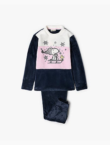 PEANUTS Pijama Manga Larga Calentito Snow Drift para Niña