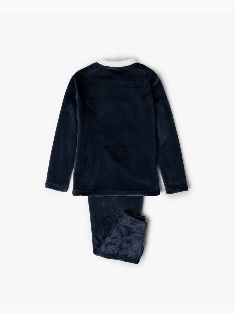 PEANUTS Pijama Manga Larga Calentito Snow Drift para Niña Azul - Kiabi