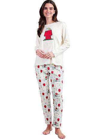 PEANUTS Pijama Manga Larga Classic Peanuts para Mujer