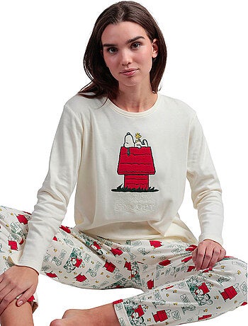 PEANUTS Pijama Manga Larga Classic Peanuts para Mujer