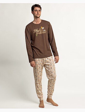 PEANUTS Pijama Manga Larga Country Club para Hombre