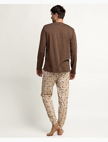 PEANUTS Pijama Manga Larga Country Club para Hombre