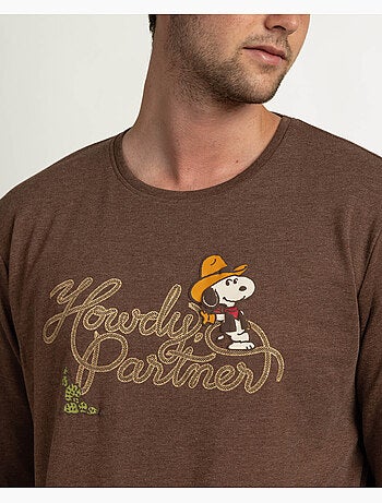 PEANUTS Pijama Manga Larga Country Club para Hombre