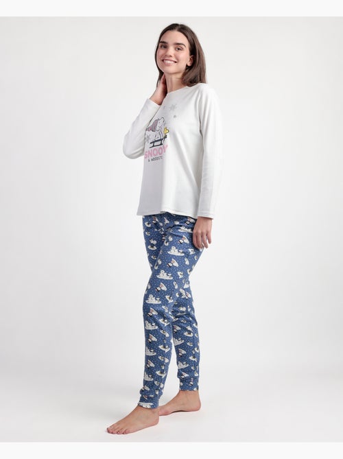 PEANUTS Pijama Manga Larga Crudo Snow Drift para Mujer - Kiabi PEANUTS Pijama Manga Larga Crudo Snow Drift para Mujer - Kiabi