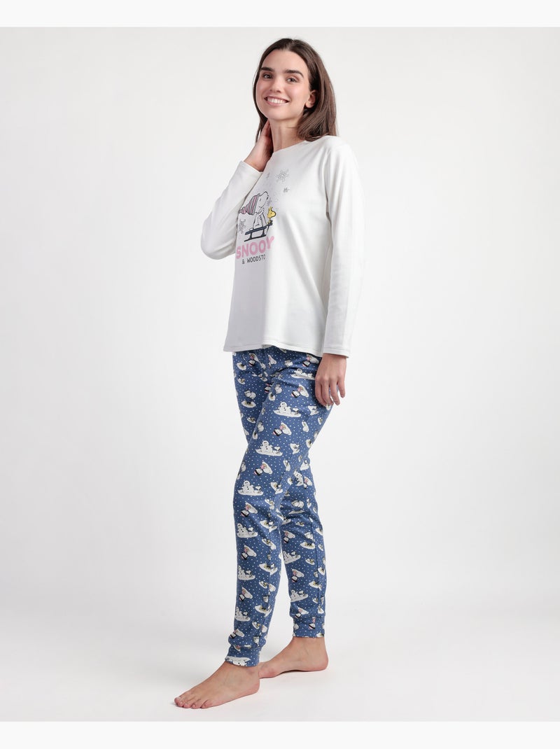 PEANUTS Pijama Manga Larga Crudo Snow Drift para Mujer Crudo - Kiabi