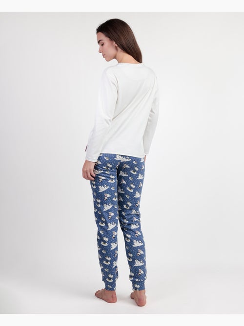 PEANUTS Pijama Manga Larga Crudo Snow Drift para Mujer - Kiabi PEANUTS Pijama Manga Larga Crudo Snow Drift para Mujer - Kiabi