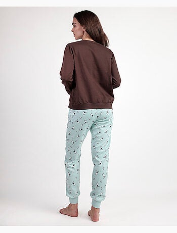 PEANUTS Pijama Manga Larga Felpa Sleep Society para Mujer