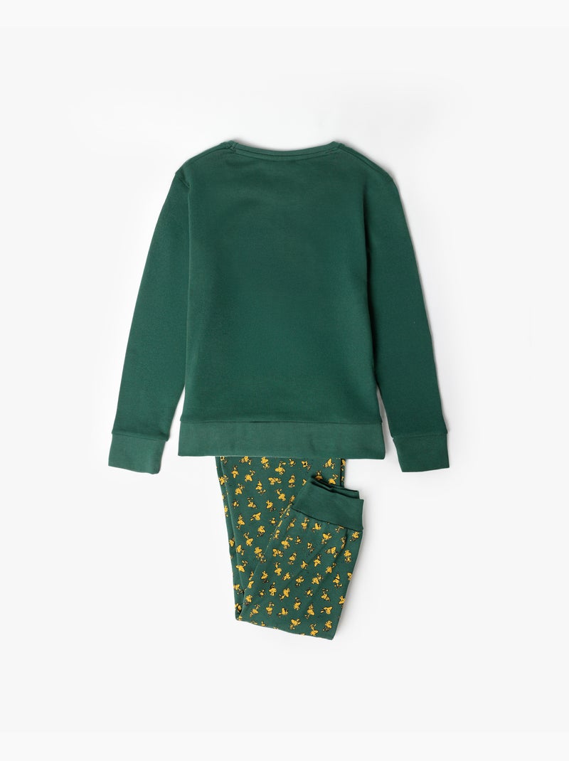 PEANUTS Pijama Manga Larga Green Classic Peanuts para Niña Verde - Kiabi