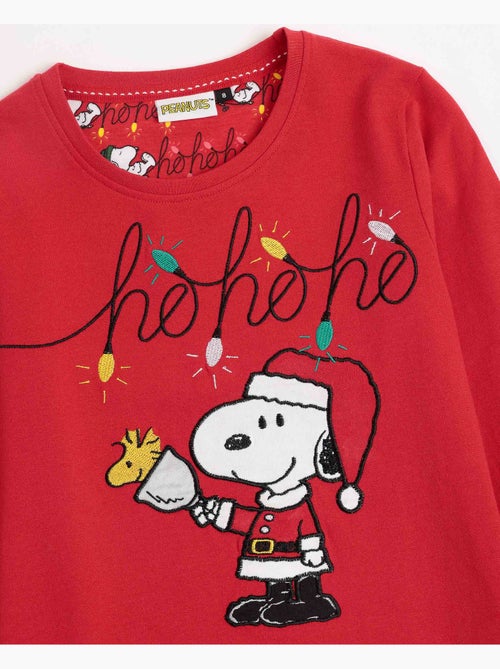 PEANUTS Pijama Manga Larga Ho Ho Ho para Niña - Kiabi PEANUTS Pijama Manga Larga Ho Ho Ho para Niña - Kiabi