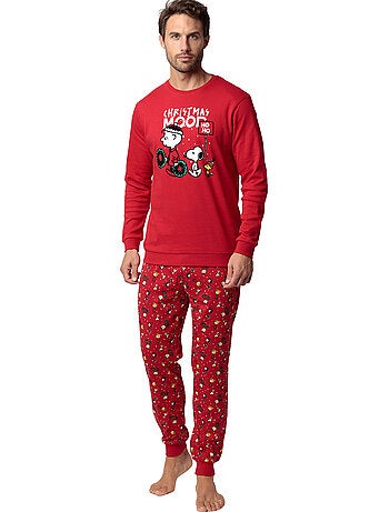 PEANUTS Pijama Manga Larga HoHo Mood para Hombre