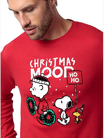 PEANUTS Pijama Manga Larga HoHo Mood para Hombre