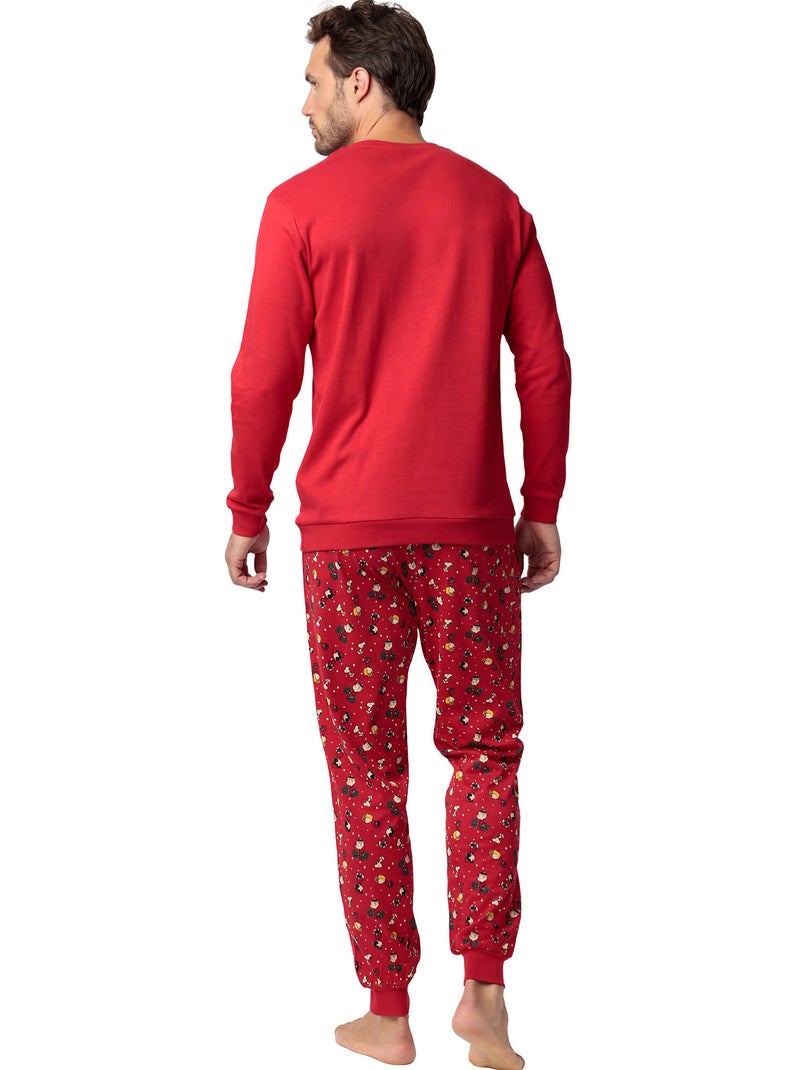 PEANUTS Pijama Manga Larga HoHo Mood para Hombre Rojo - Kiabi