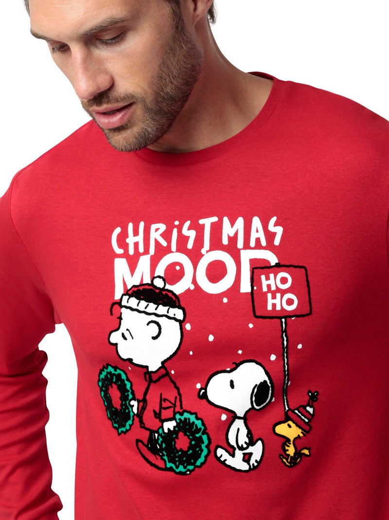 PEANUTS Pijama Manga Larga HoHo Mood para Hombre Rojo - Kiabi