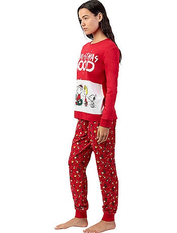 PEANUTS Pijama Manga Larga HoHo Mood para Mujer