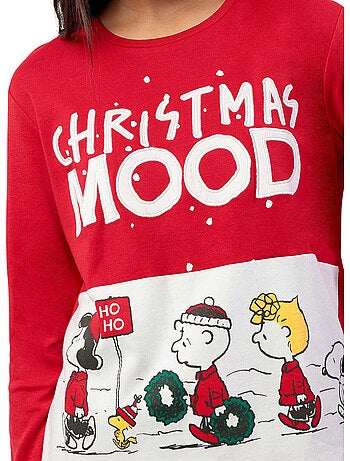 PEANUTS Pijama Manga Larga HoHo Mood para Mujer