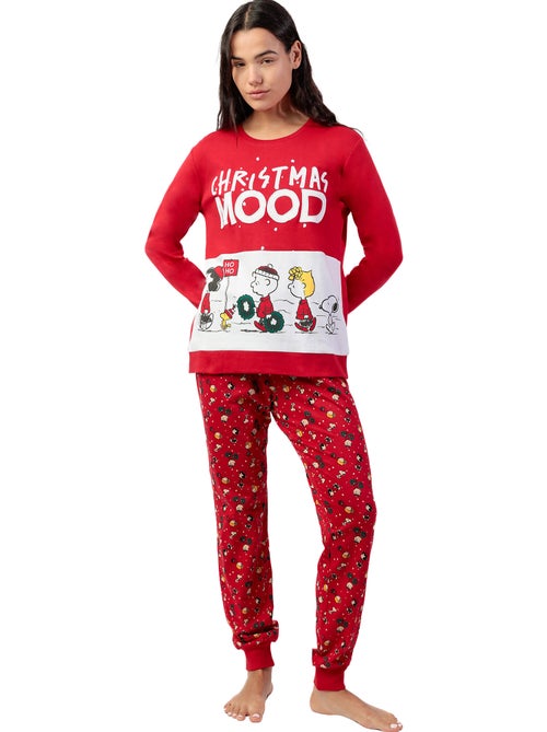 PEANUTS Pijama Manga Larga HoHo Mood para Mujer - Kiabi PEANUTS Pijama Manga Larga HoHo Mood para Mujer - Kiabi
