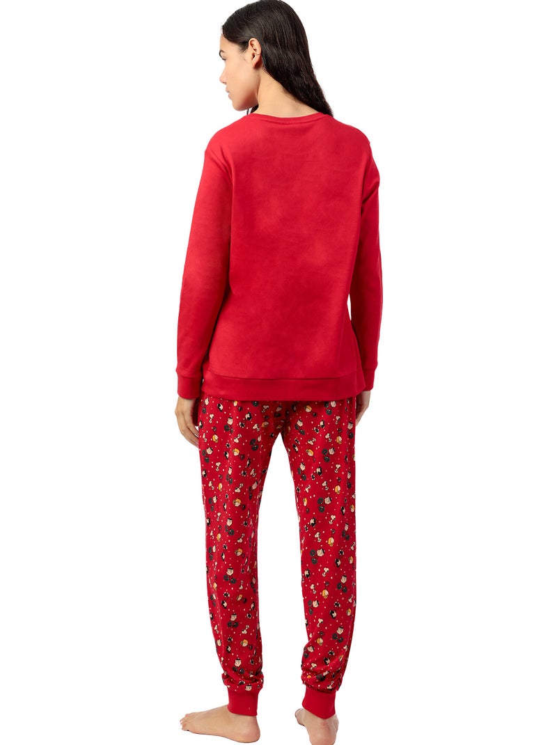 PEANUTS Pijama Manga Larga HoHo Mood para Mujer Rojo - Kiabi