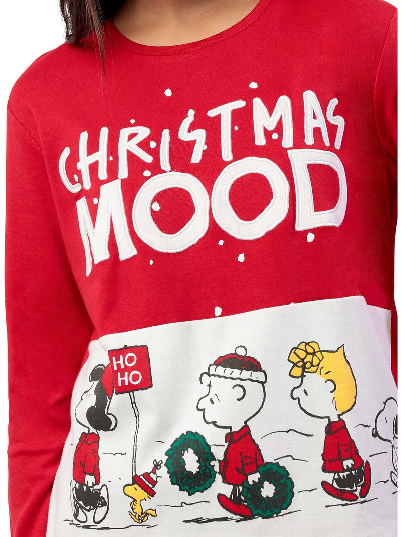 PEANUTS Pijama Manga Larga HoHo Mood para Mujer Rojo - Kiabi